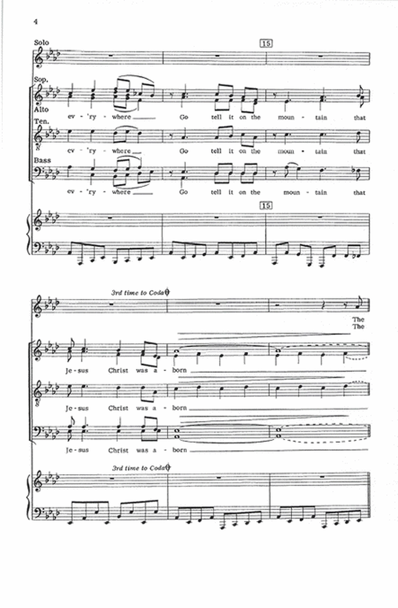 Go Tell It on the Mountain - SATB divisi