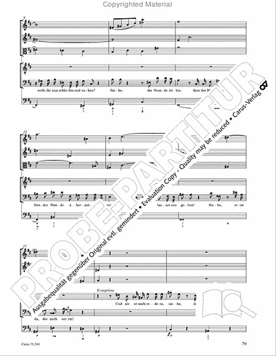St. Matthew Passion (Matthaus-Passion) 4-Part scores gallery preview page 81