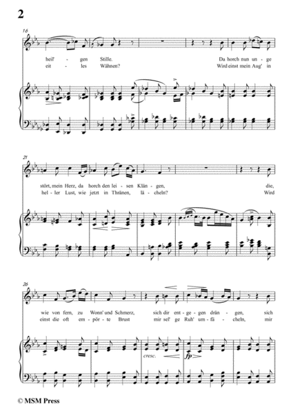 Schubert-Abendlied für die Entfernte,Op.88,in E flat Major,for Voice&Piano image number null