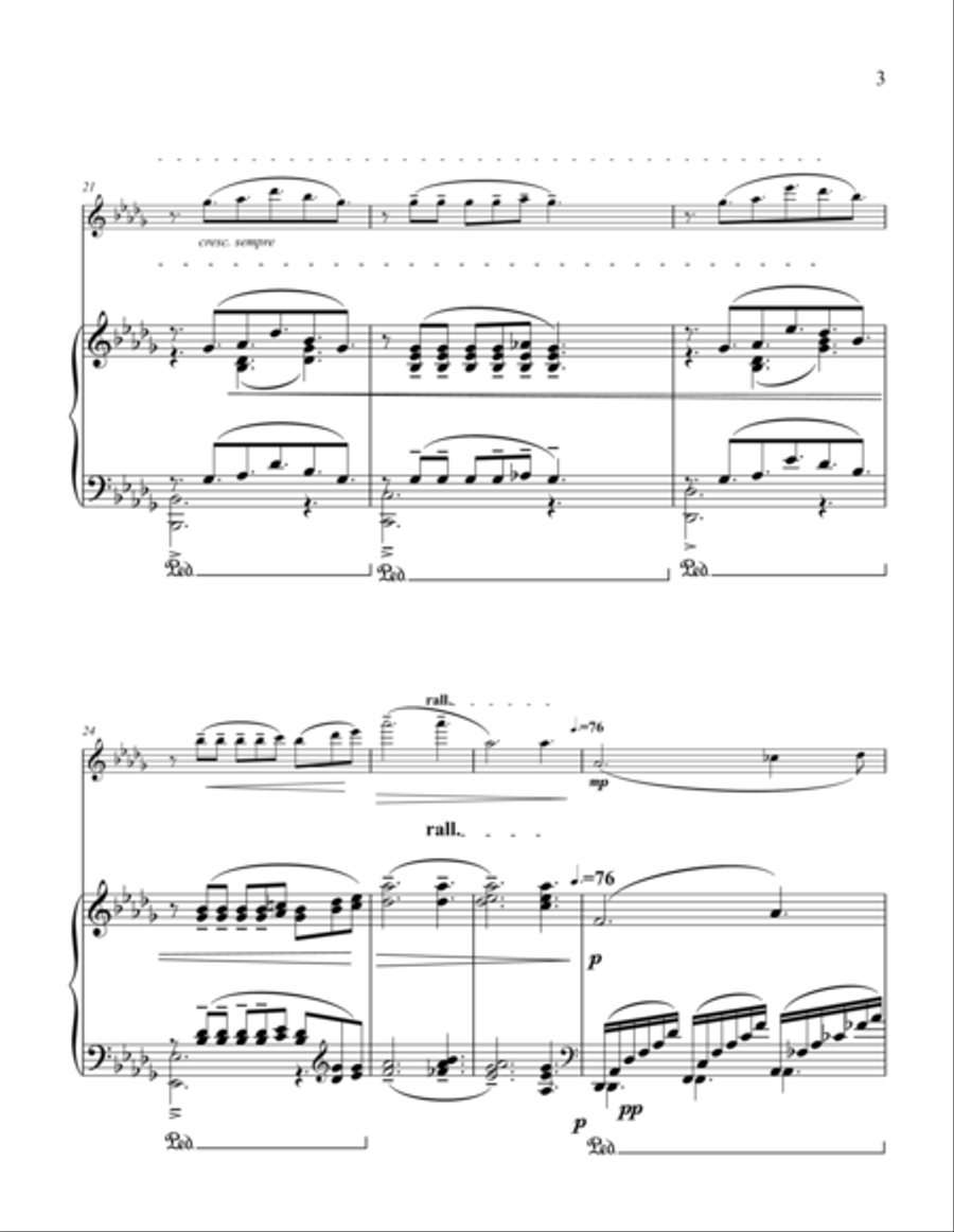 Debussy Clair de lune for flute & piano Flute Solo scores gallery preview page 3