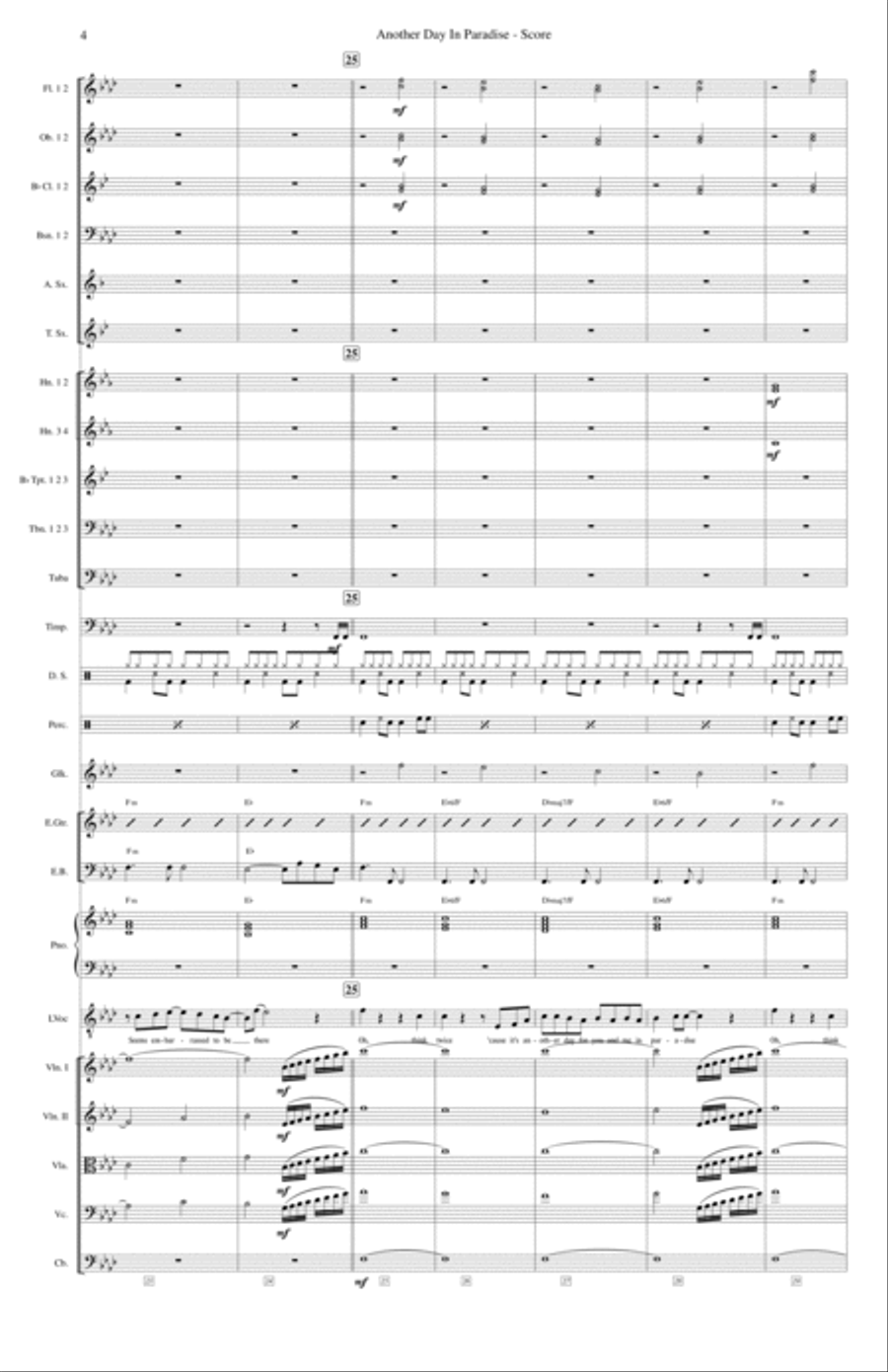 Another Day In Paradise Full Orchestra scores gallery preview page 4