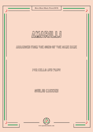 Caccini-Amarilli, for Cello and Piano