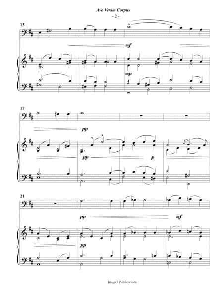 Mozart: Ave Verum Corpus for Trombone & Piano image number null