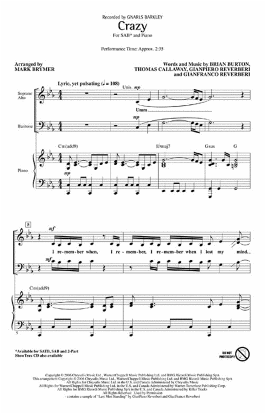 Crazy Crazy 3-Part scores gallery preview page 2