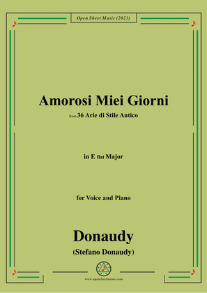 Donaudy-Amorosi Miei Giorni,in E flat Major