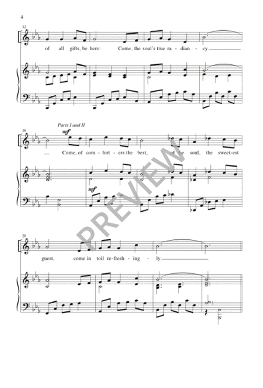 Come, O Holy Spirit, Come SA scores gallery preview page 5