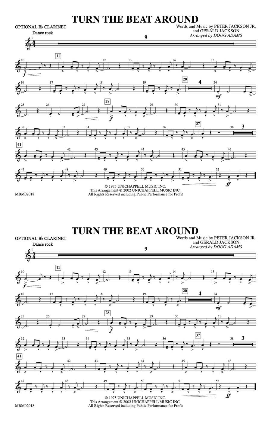 Turn the Beat Around: Optional Bb Clarinet