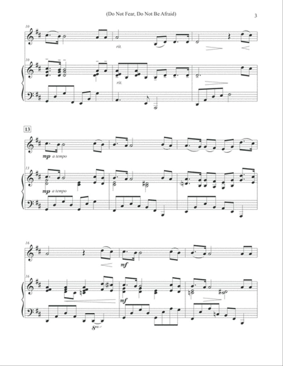Do Not Fear, Do Not Be Afraid - Violin & Piano Violin Solo scores gallery preview page 3