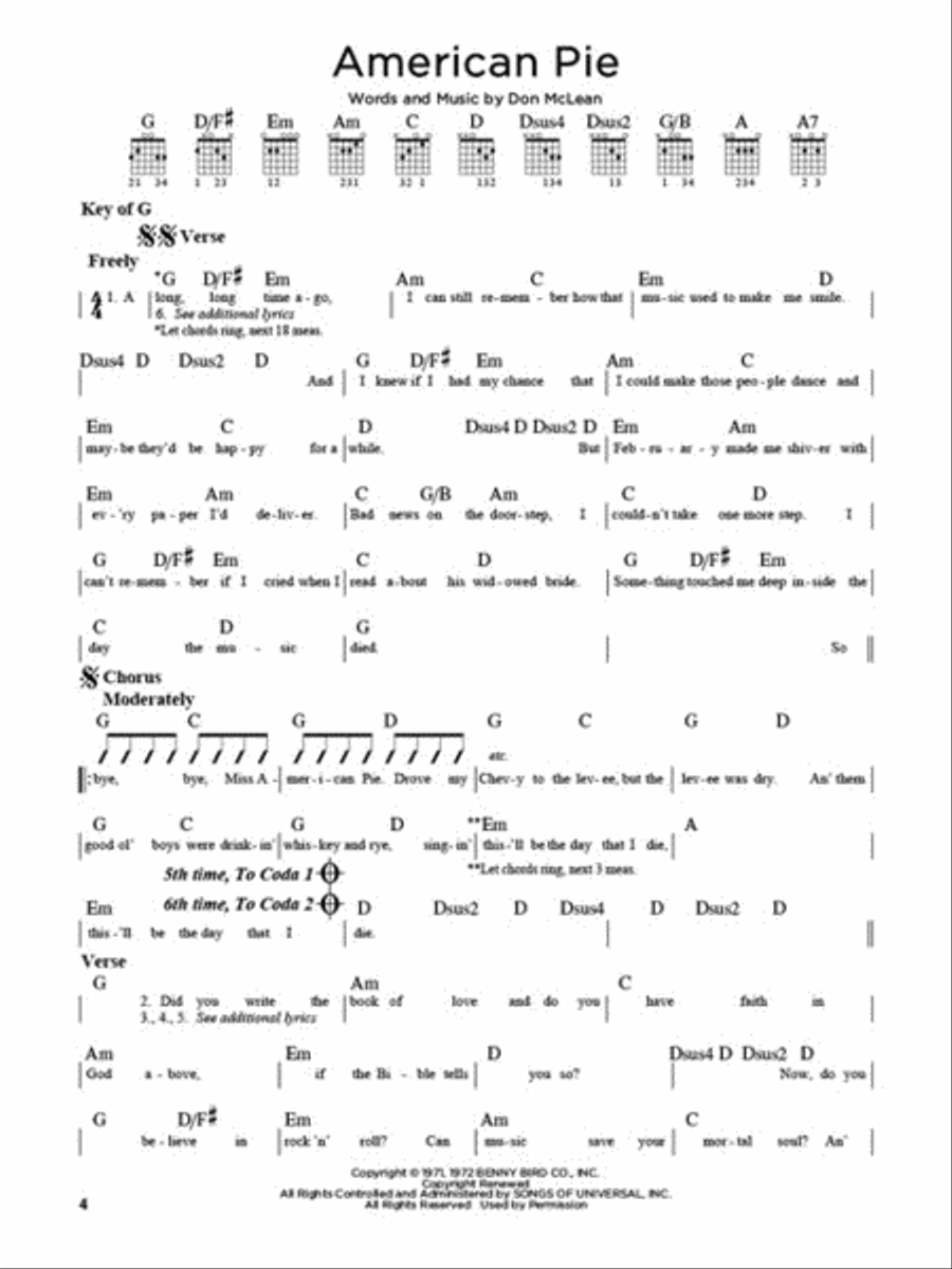 First 50 Songs You Should Strum on Guitar Acoustic Guitar scores gallery preview page 3