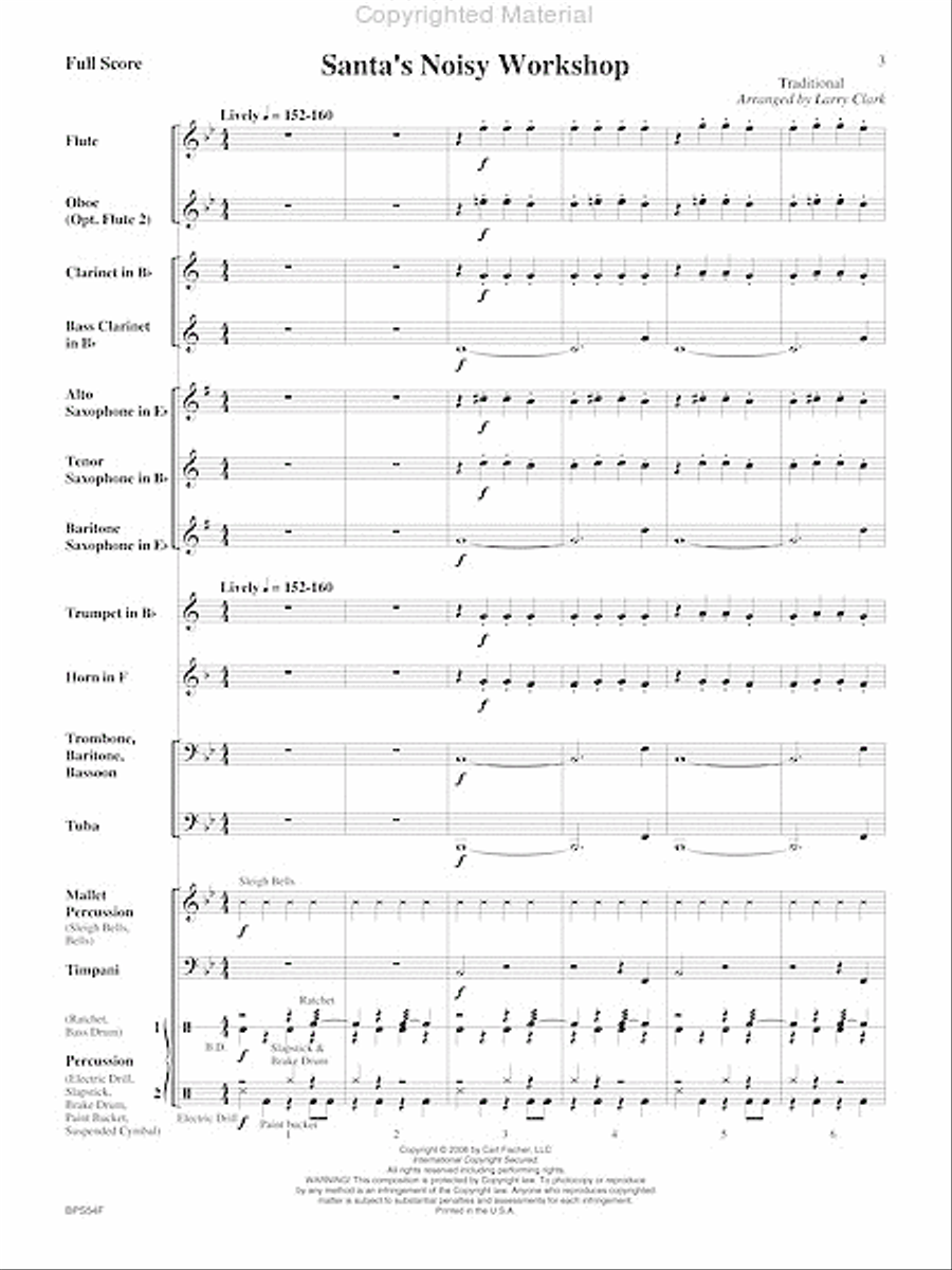 Santa's Noisy Workshop Concert Band scores gallery preview page 4