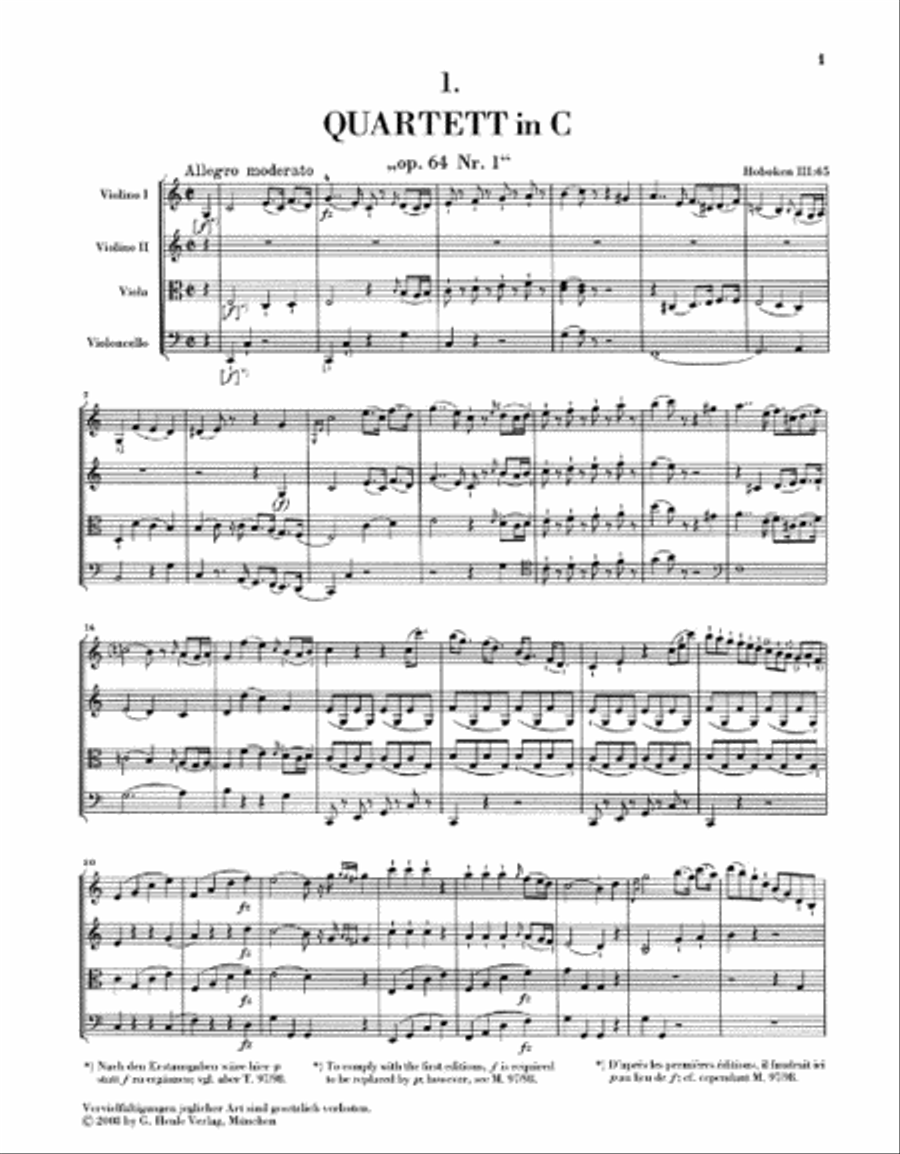 String Quartets Volume 8, Op. 64 (Second Tost Quartets) String Quartet scores gallery preview page 2