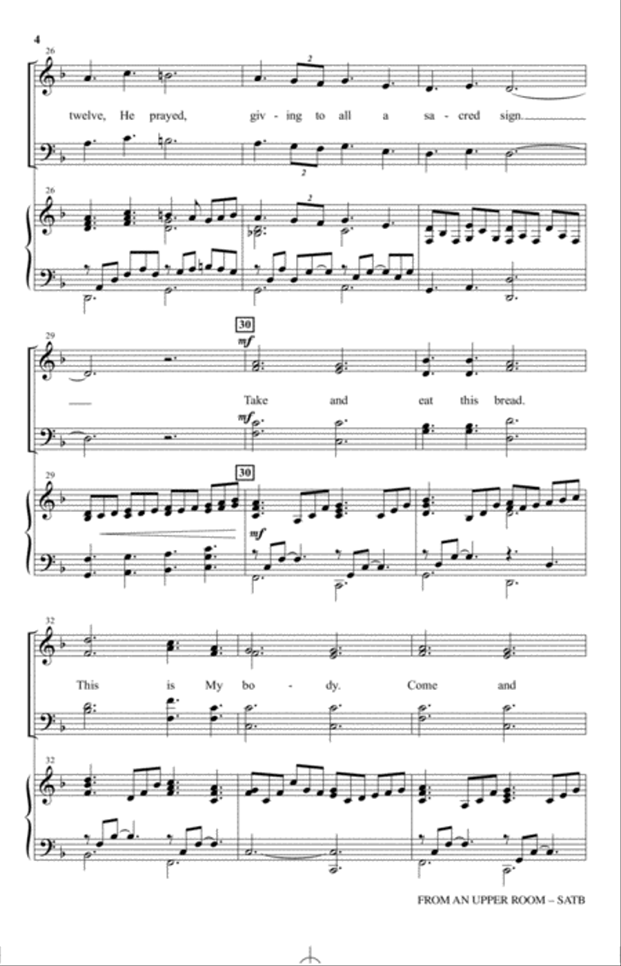 From An Upper Room From An Upper Room 4-Part scores gallery preview page 3