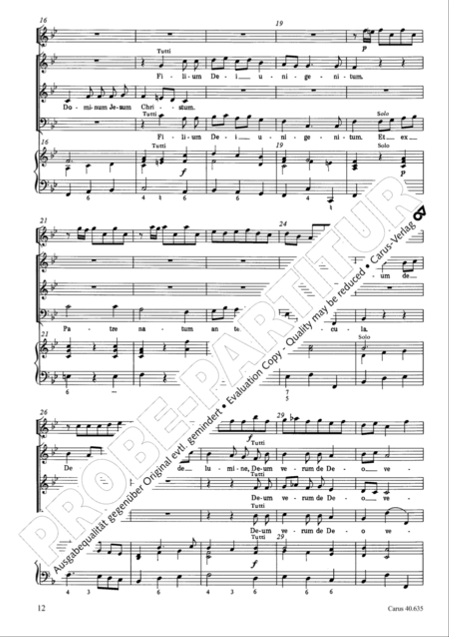 Missa civilis in B 3-Part scores gallery preview page 21