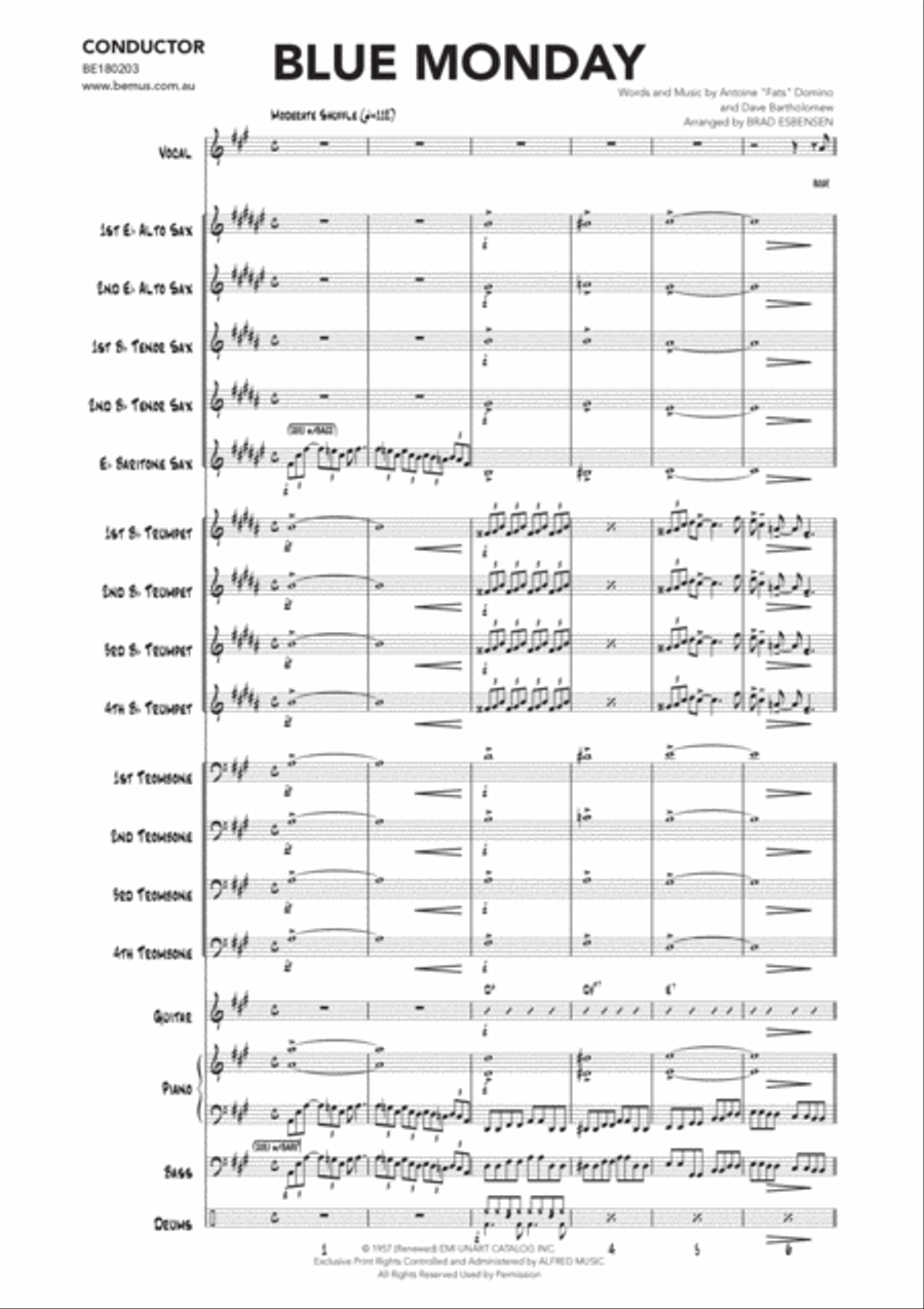 Blue Monday Jazz Ensemble scores gallery preview page 3