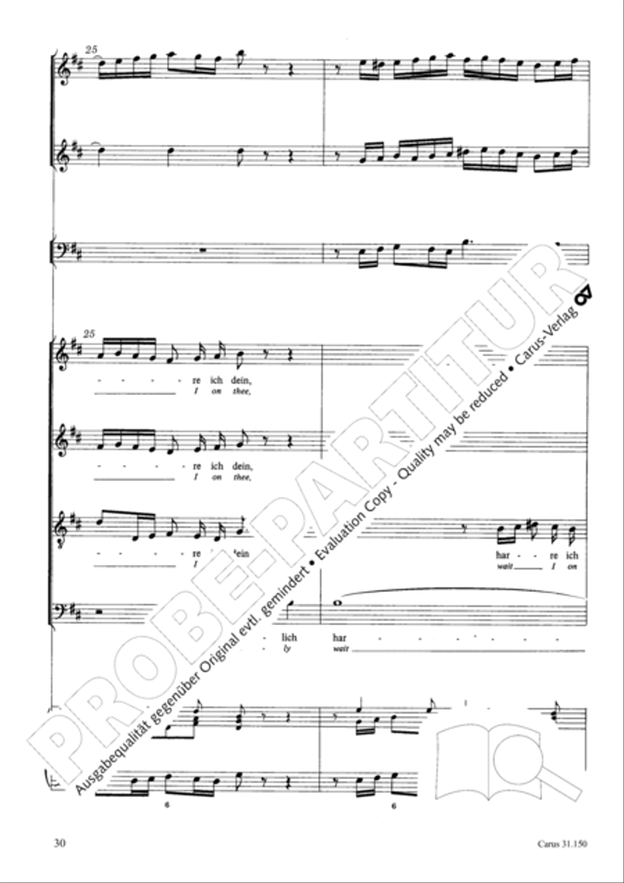 O my Lord, I long for thee (Nach dir, Herr, verlanget mich) 4-Part scores gallery preview page 33