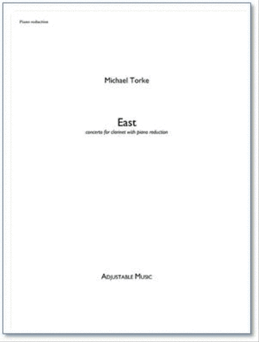 East (piano reduction) East (piano reduction) Clarinet Solo scores gallery preview page 1