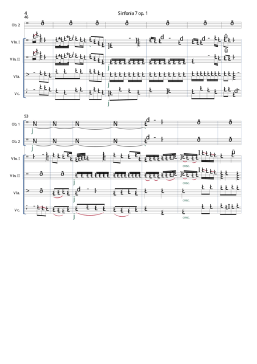 Karl Friedrich Abel - Sinfonia Op. 7 n. 1 - Secondo Movimento - Andante Chamber Orchestra scores gallery preview page 5