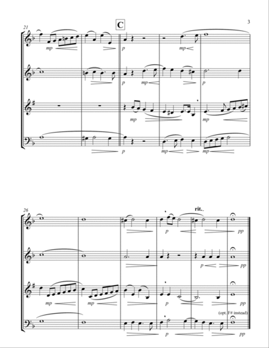 Kyrie (Durante) (Woodwind Quartet - 1 Flute, 1 Oboe, 1 Clar, 1 Bassoon) Woodwind Quartet scores gallery preview page 3