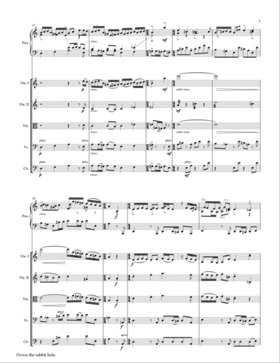 Down the rabbit hole String Quintet scores gallery preview page 3