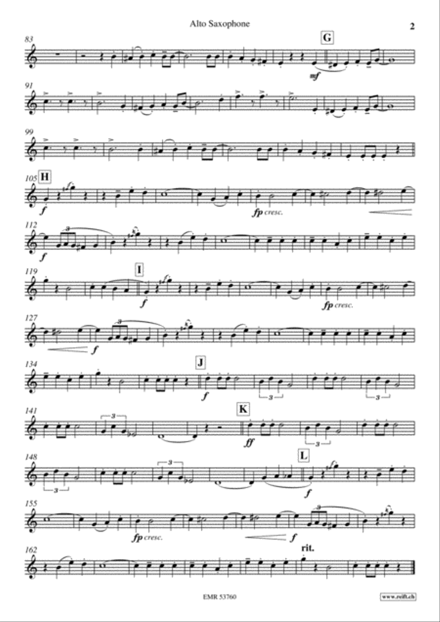 Hessen March Alto Saxophone scores gallery preview page 3