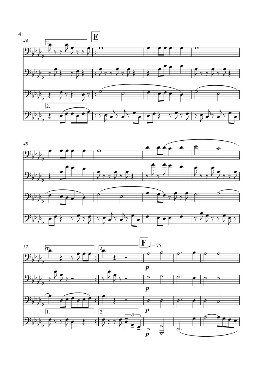 Appassionata Brass Quartet scores gallery preview page 4