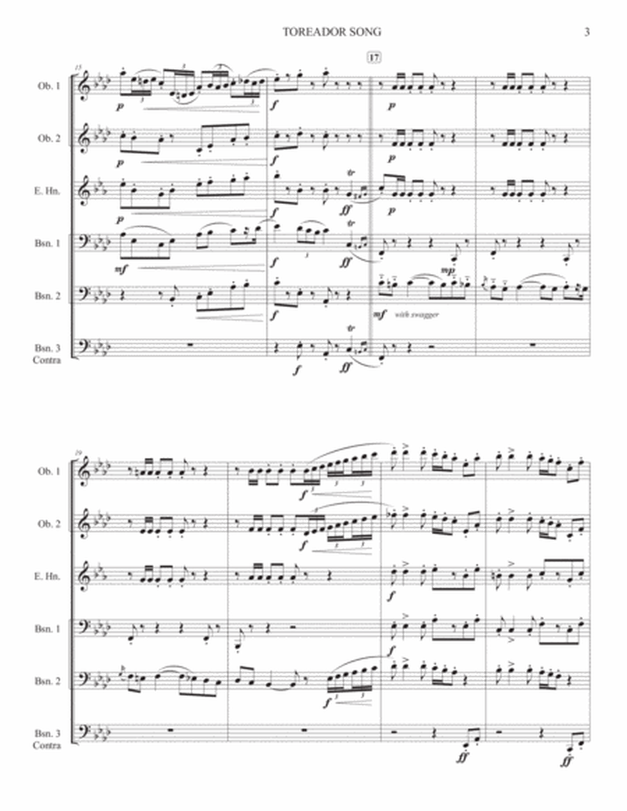 "Toreador Song" from Carmen Suite (Double Reed Ensemble)