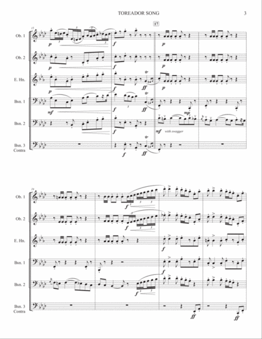 "Toreador Song" from Carmen Suite (Double Reed Ensemble)