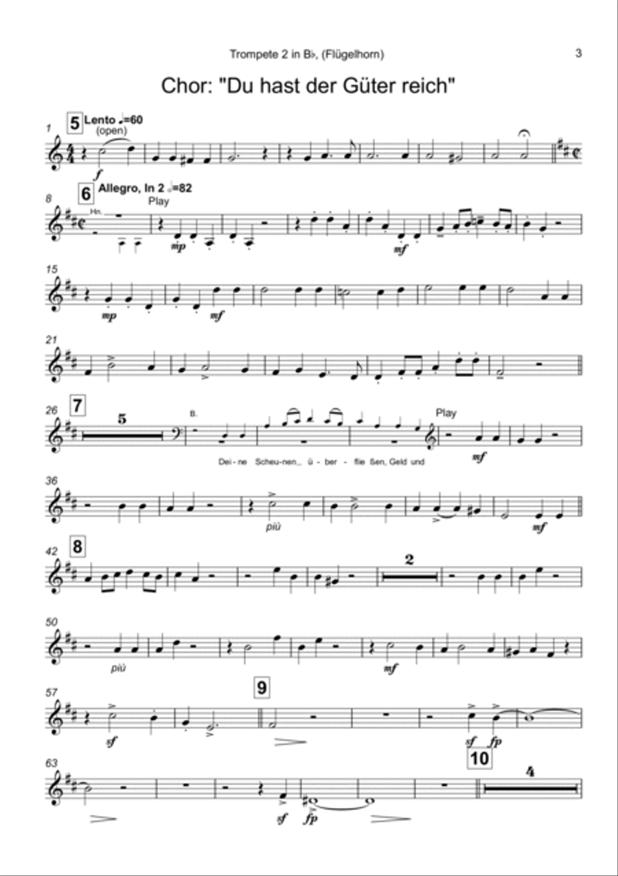 Das Große Gastmahl (Trompete 2) B-Flat Trumpet scores gallery preview page 5