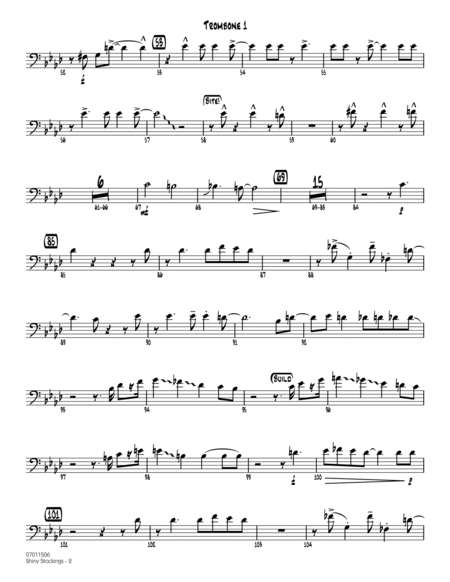 Shiny Stockings (arr. Sammy Nestico) - Trombone 1