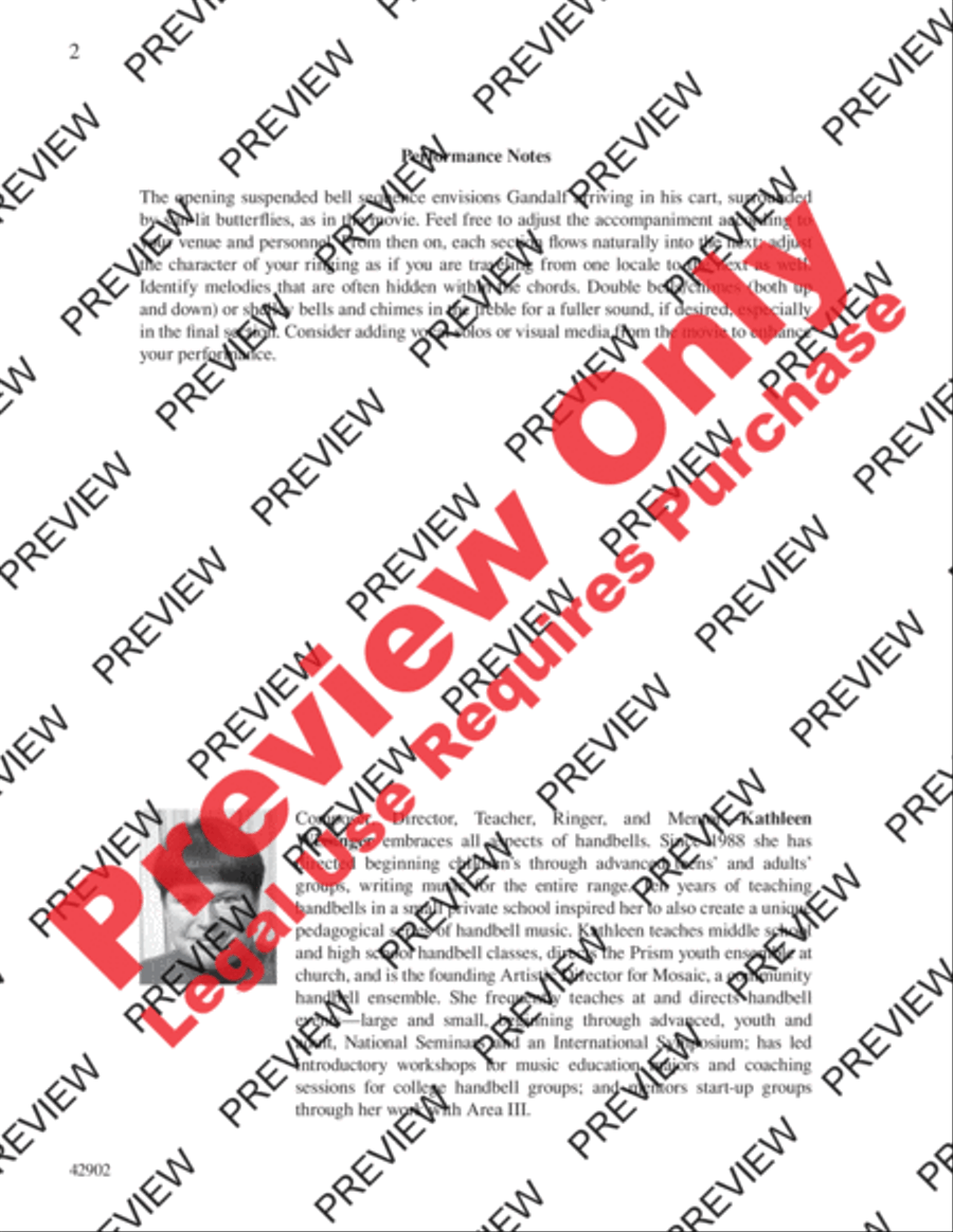 The Lord of the Rings, Themes from Handbell Choir scores gallery preview page 2