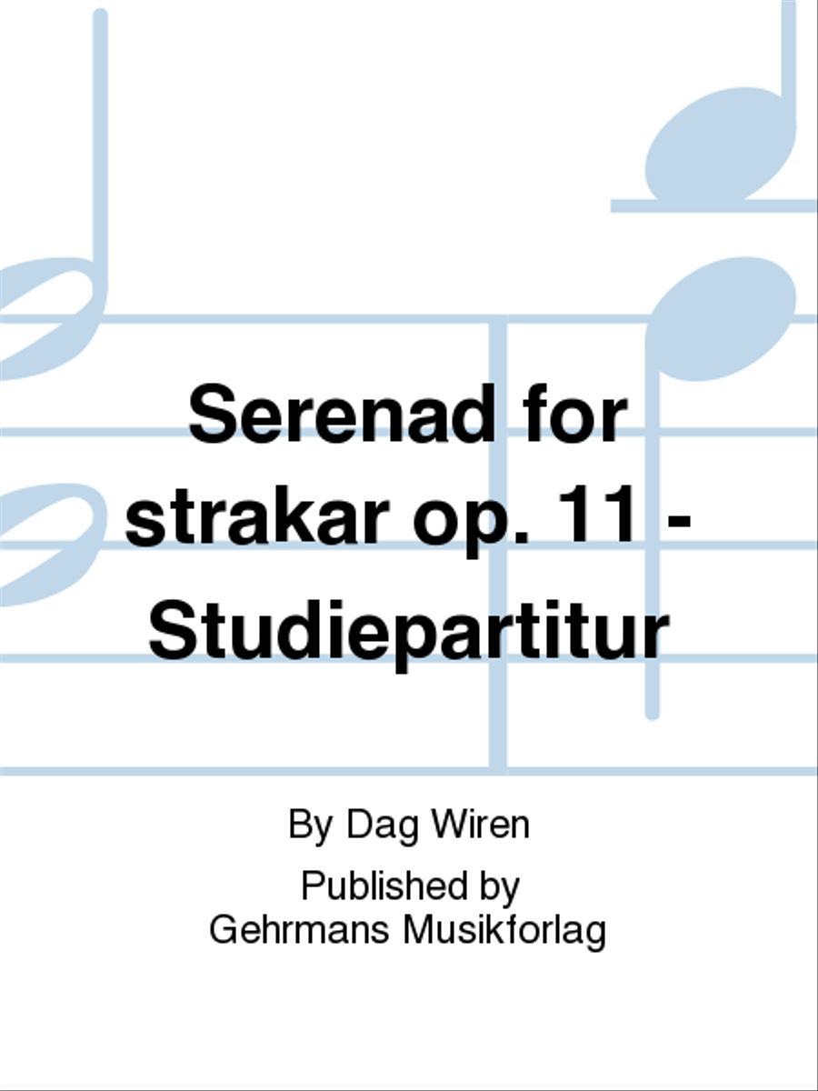 Serenad for strakar op. 11 - Studiepartitur String Orchestra scores gallery preview page 1