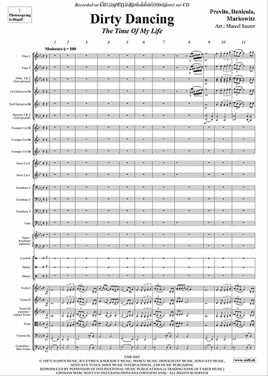 Dirty Dancing Dirty Dancing Orchestra scores gallery preview page 3