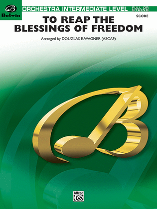 Book cover for To Reap the Blessings of Freedom