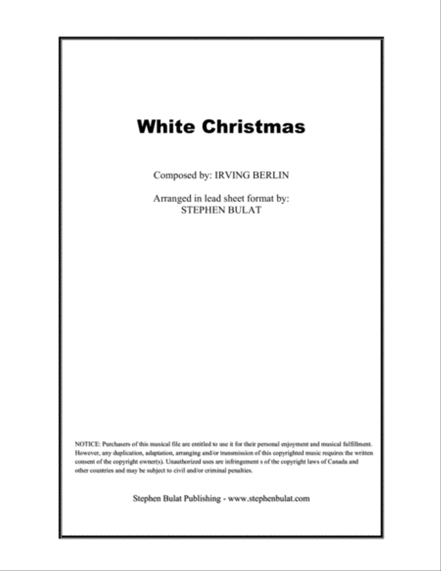 White Christmas White Christmas Large Ensemble scores gallery preview page 1