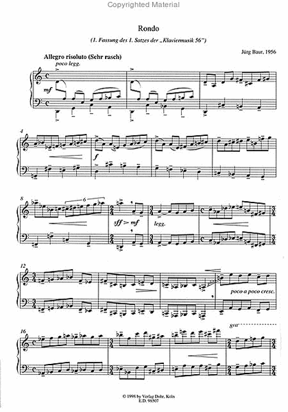 Drei frühe Klavierstücke (1943/60)