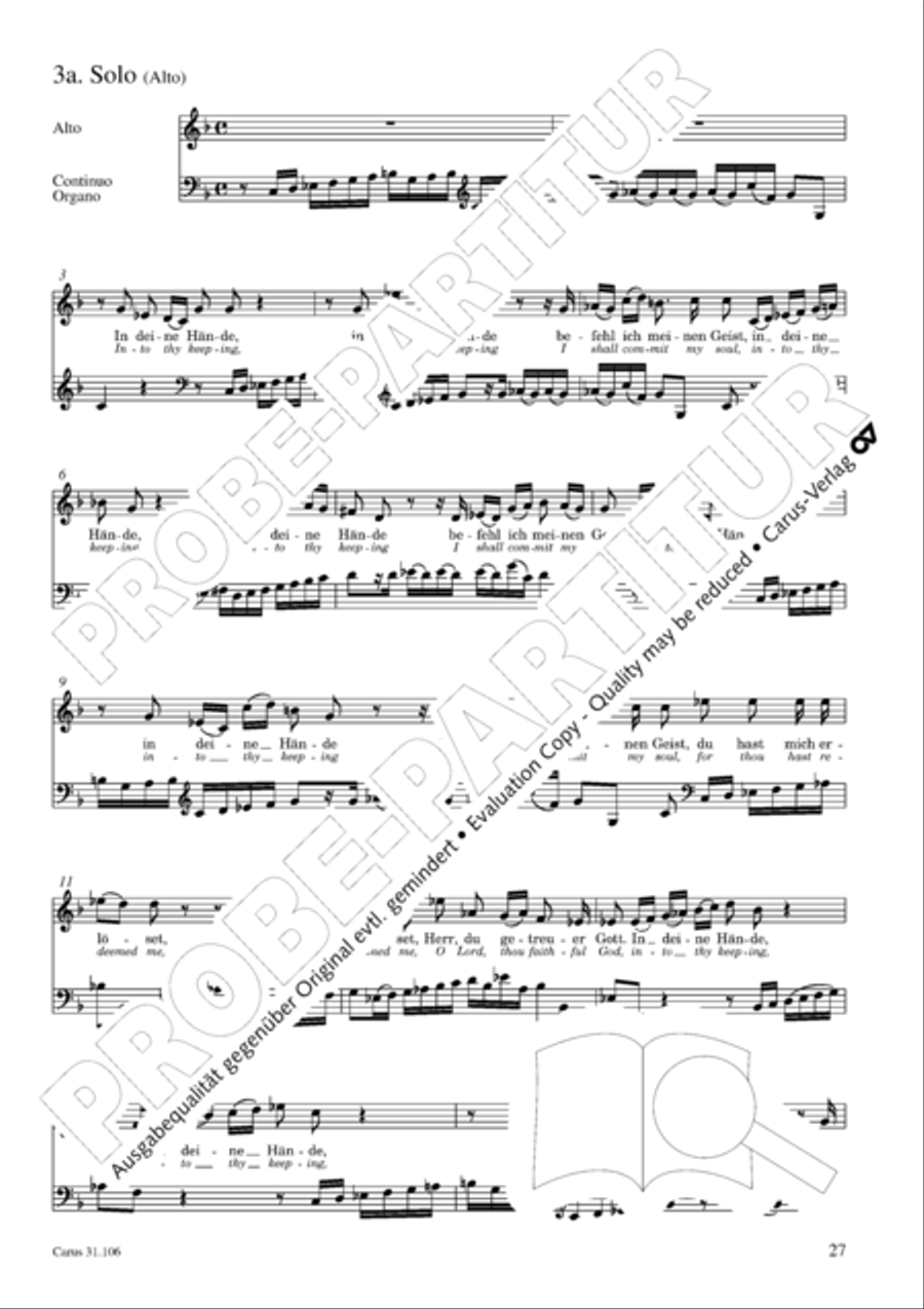 God's own time is the time appointed (Gottes Zeit ist die allerbeste Zeit) 4-Part scores gallery preview page 28