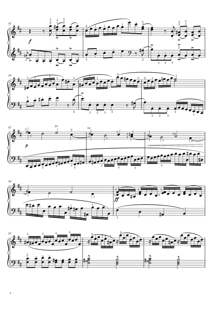 Sonata in D Major Hob. XVI 37 Movement I - Franz Joseph Haydn Piano Solo scores gallery preview page 4