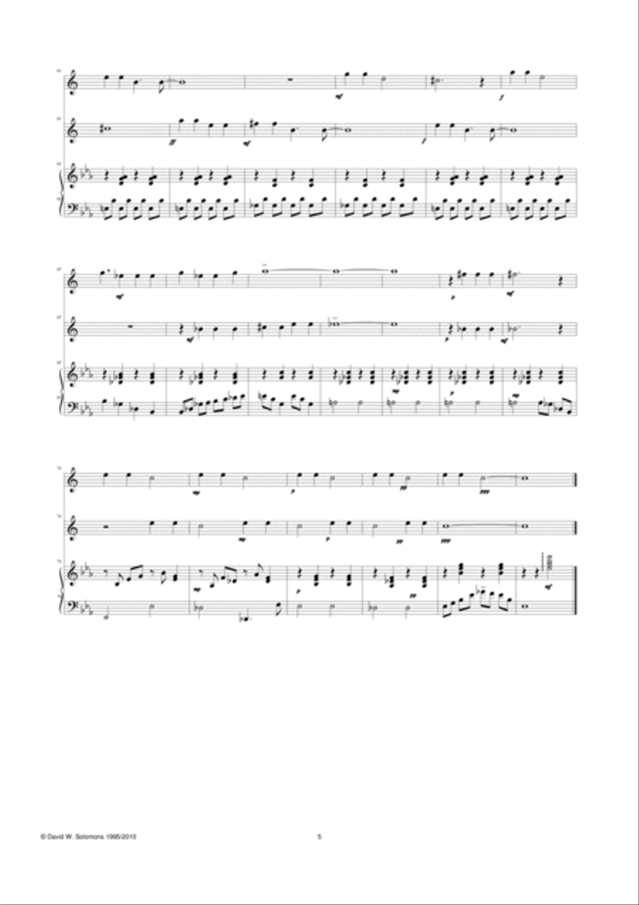 Malgré moi 2 alto saxophones with piano Alto Saxophone scores gallery preview page 5