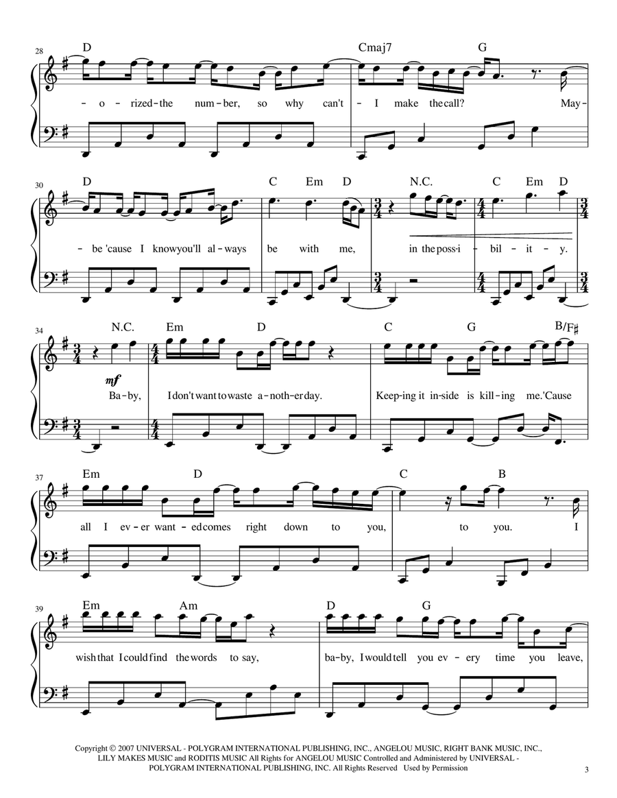 Inconsolable Piano, Vocal scores gallery preview page 3