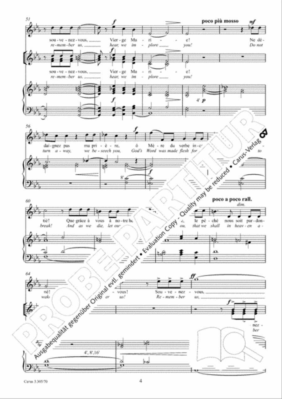 Priere de Saint Bernard Priere de Saint Bernard SSA scores gallery preview page 5