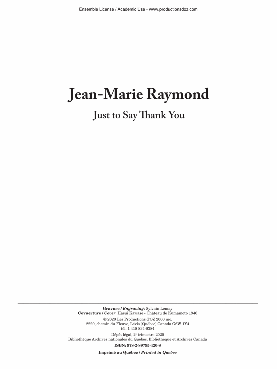 Just to Say Thank You Just to Say Thank You Classical Guitar scores gallery preview page 1