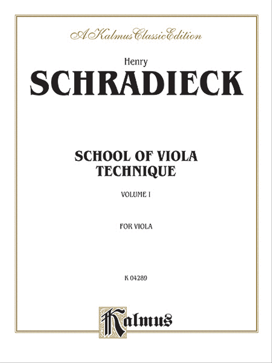 School of Viola Technique, Volume 1