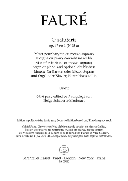 O salutaris, op. 47/1 N 95a
