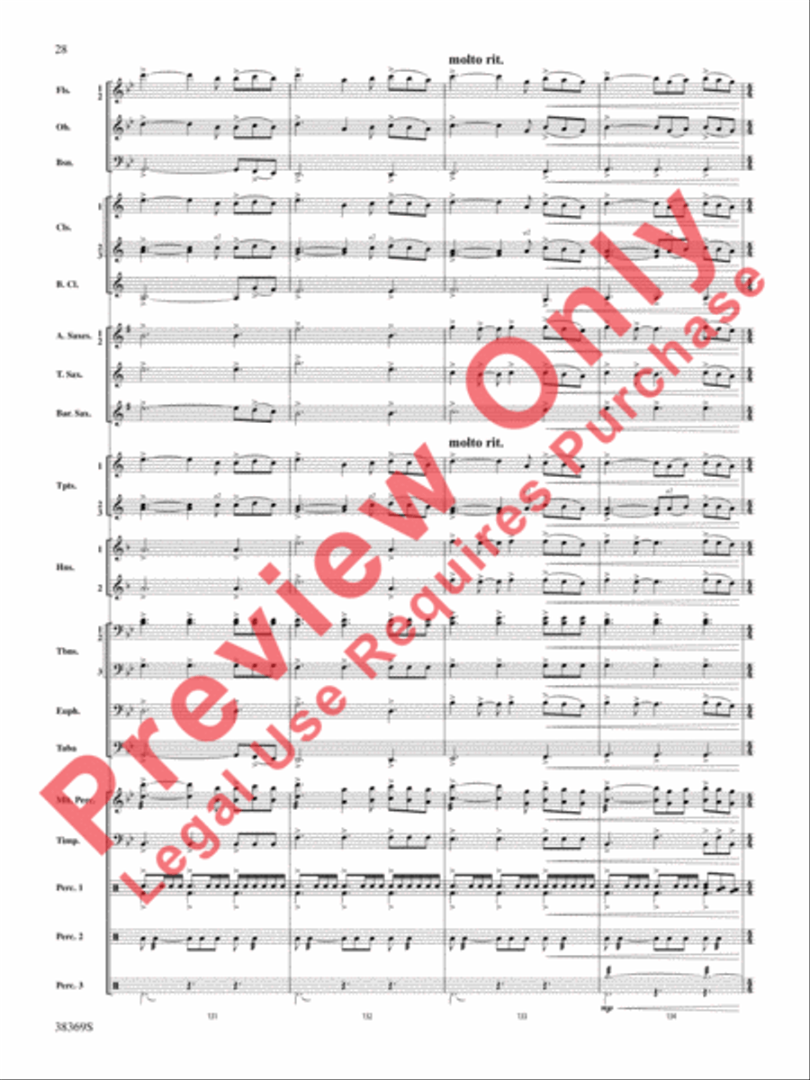Man of La Mancha Concert Band scores gallery preview page 29