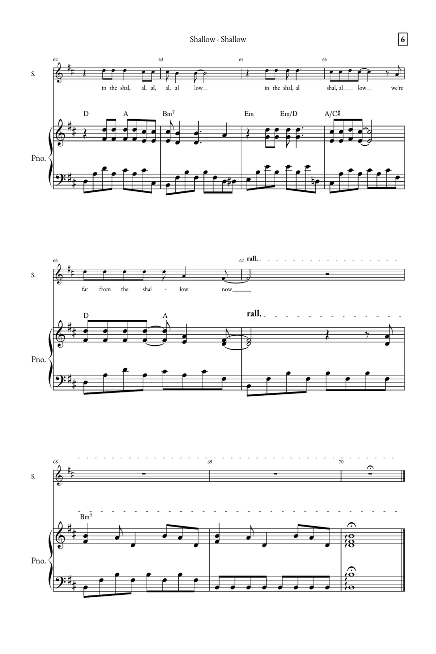 Shallow A Cappella scores gallery preview page 6