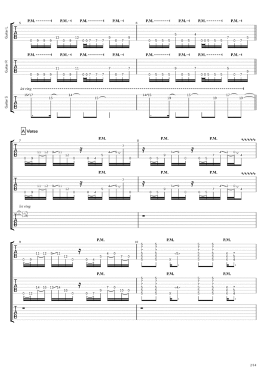 Dare You To Move Guitar Tablature scores gallery preview page 3