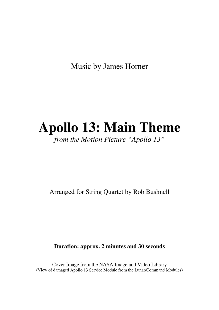 Main Title - Apollo 13 String Quartet scores gallery preview page 2