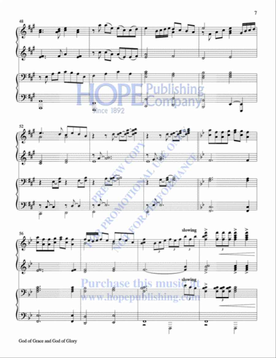 Glory to God: Hymn Settings for 4-Hand Piano Piano Accompaniment scores gallery preview page 10