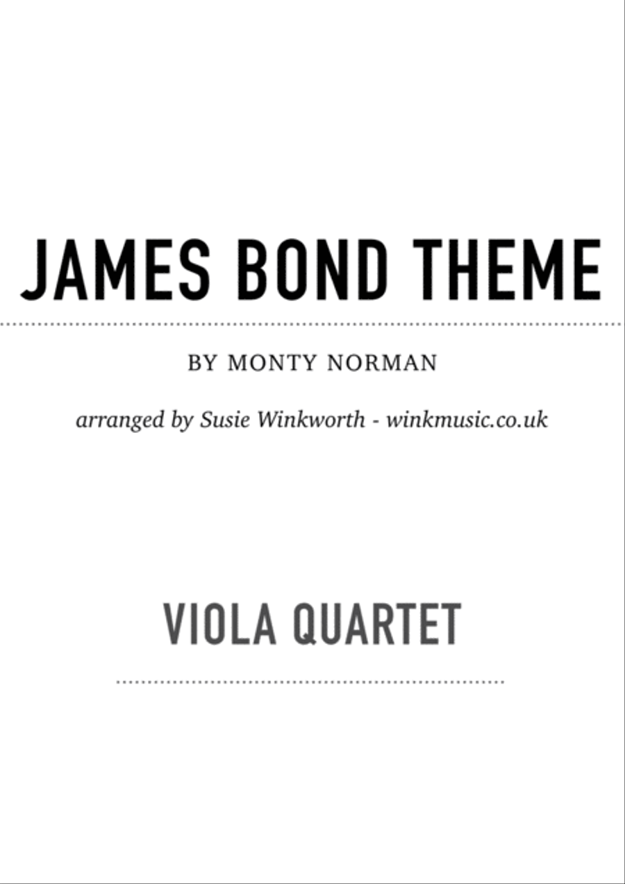 James Bond Theme String Quartet scores gallery preview page 1
