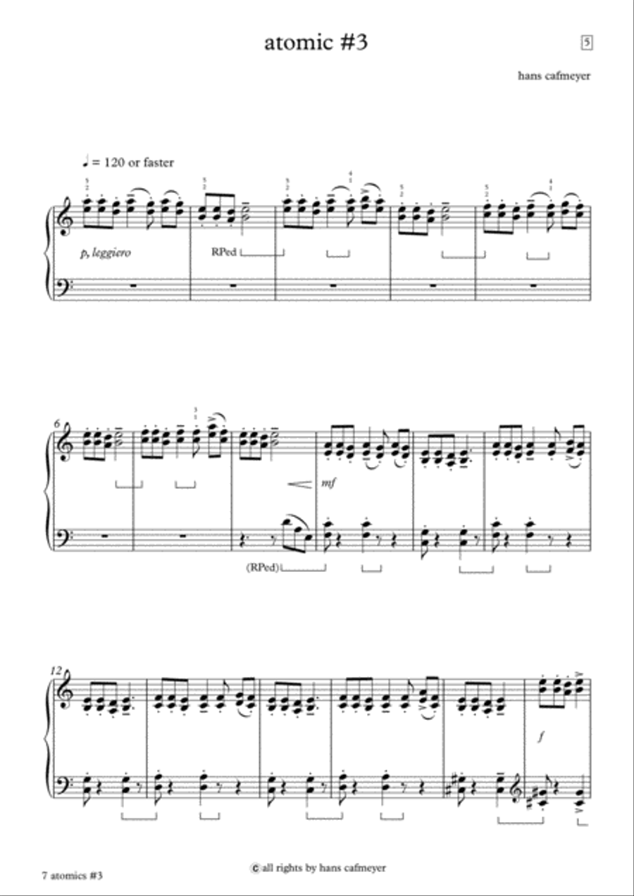 7 atomics Piano Solo scores gallery preview page 5